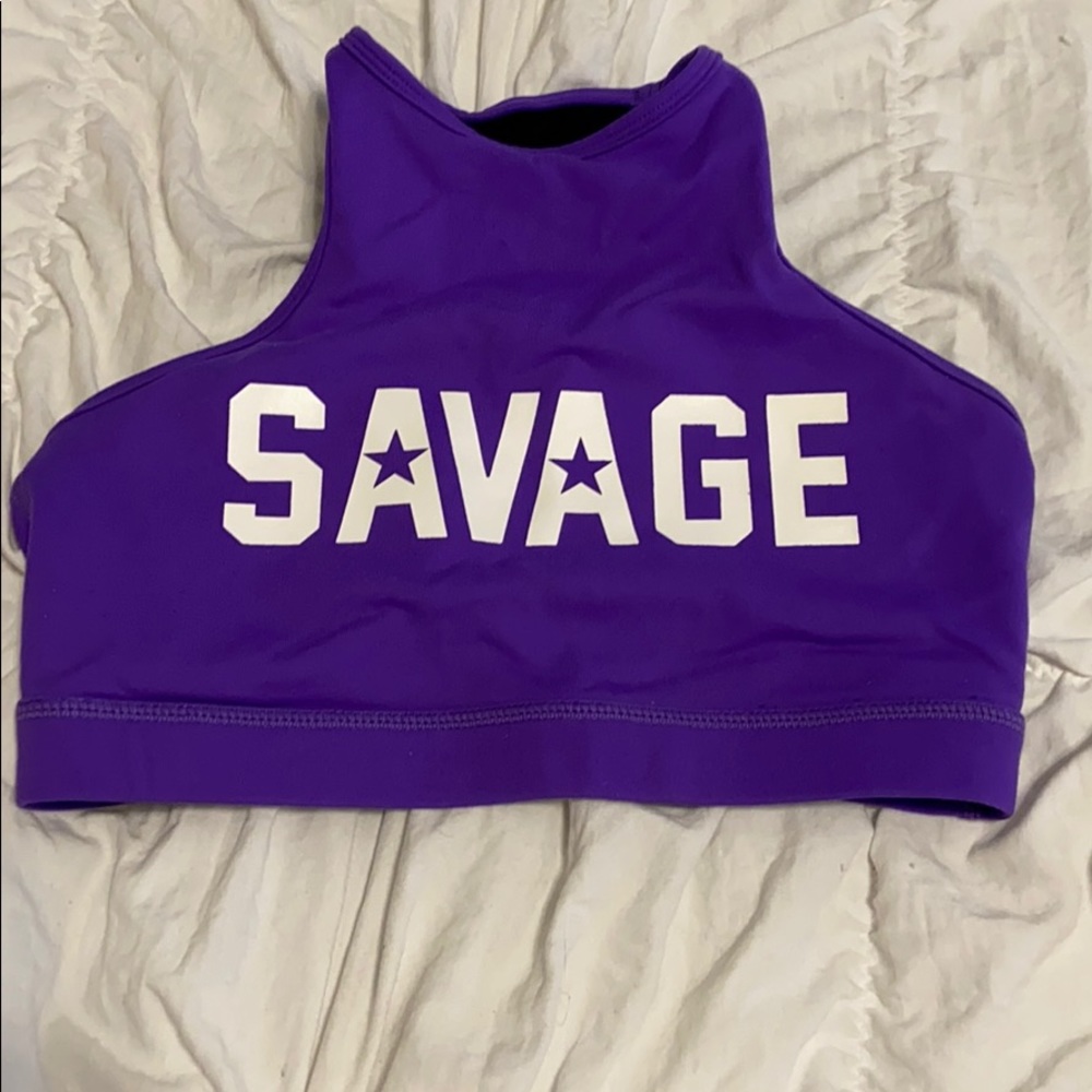 Purple Savage Barbell bra